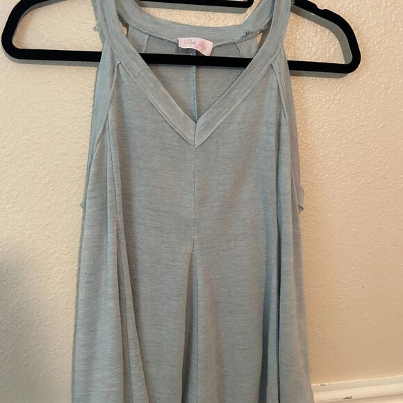 Pink Lily Blue Swing 'Here We Are' V-Neck Knit Tank - Picture 8 of 8